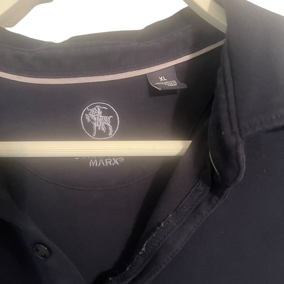 Hart Schaffner Marx blue navy Long Sleeve Shirt xl - Picture 3 of 7